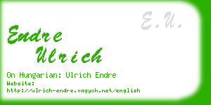 endre ulrich business card